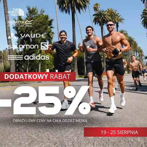 RABAT ODZIEŻ MĘSKA 25%
