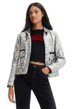 Kurtka damska Desigual Mineapolis srebrna