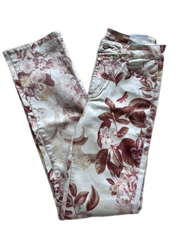 Spodnie damskie Guess 1981 Straight jeansowe w kwiaty