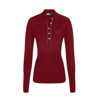 Sweter damski Tommy Hilfiger Crest Classic Polo Shirt Ls bluzka z długim rękawem polo