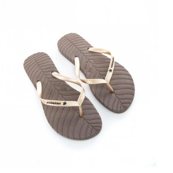 Klapki damskie Cubanas Nature brązowe japonki