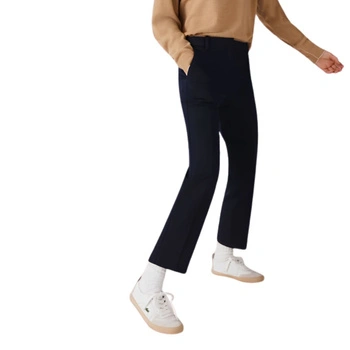 Spodnie damskie Lacoste Chino proste nogawki granatowe r. W30