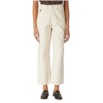 Spodnie damskie Trussardi Loose Tapered jeansowe wzorzyste