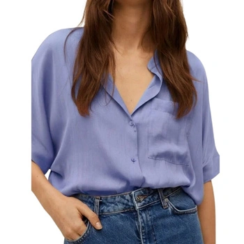 Koszula damska Mango luźna lejąca niebieska