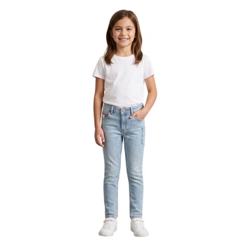 Spodnie dziewczęce Tommy Hilfiger jeansy rurki klasyczne r. 128