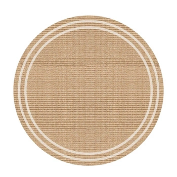 Okrągły dywan winylowy Floorart Agnan Ø 200 cm beżowy indoor/outdoor