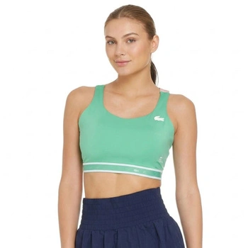 Top sportowy Lacoste Sport zielony z krzyżującymi ramiączkami r. XS