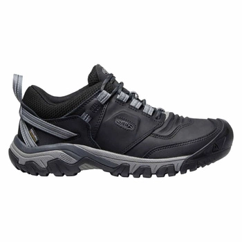 Buty męskie Keen Ridge Flex WP trekkingowe skórzane czarne