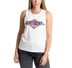 Koszulka damska Superdry Vintage Cali Vest bez rękawów biała