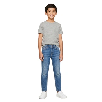 Spodnie chłopięce Tommy Hilfiger jeansy proste niebieskie r. 128