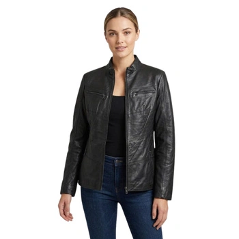 Kurtka damska Sir Raymond Tailor skórzana czarna pilotka r. XL