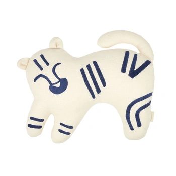 Poduszka dekoracyjna Nobodinoz Tygrys haftowana bawełniana 40 cm