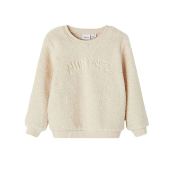 Bluza dziecięca Name It Nmfodessa Teddy pluszowa beżowa