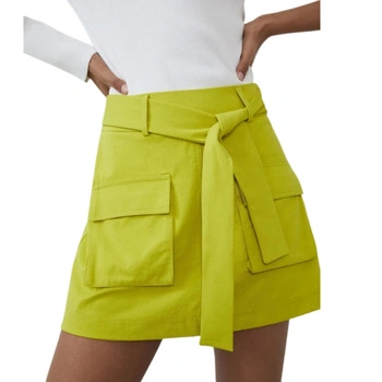 Spódnica damska Zara mini trapezowa zielona r. S