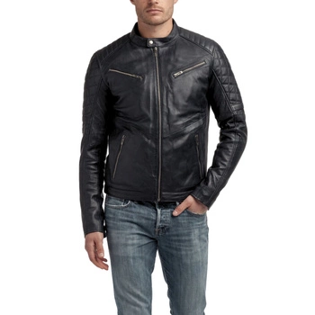 Kurtka męska skórzana Chyston Flash czarna pilotka