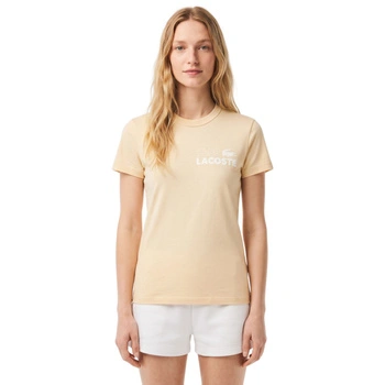 Koszulka damska Lacoste bawełniana żółta t-shirt r. XS
