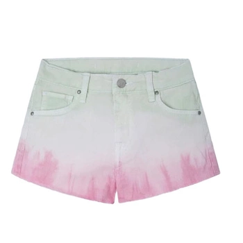 Spodenki dziewczęce Pepe Jeans Patty Splash jeansowe barwione r. 176