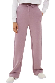 Spodnie damskie Guess Brenda dresowe proste fioletowe