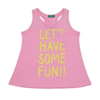 Koszulka dla dziewczynki United Colors Of Benetton Save a Money różowa