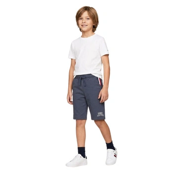 Spodenki chłopięce Tommy Hilfiger granatowe do kolan bawełniane