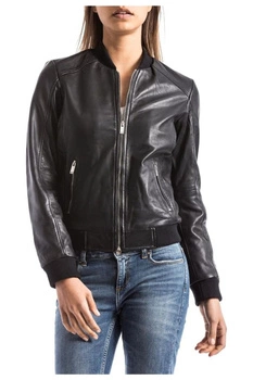 Kurtka damska Blue Wellford Benoue skórzana czarna