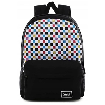 Plecak szkolny Vans Glitter Check sportowy w szachownicę 44x30x16 cm
