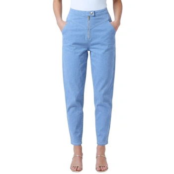 Spodnie damskie Sinequanone Paris bawełniane niebieskie jeans