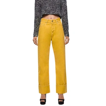 Spodnie damskie Pepe Jeans Retro jeansy szerokie żółte r. W27