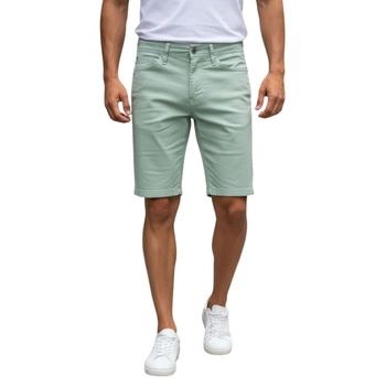 Spodenki męskie Hopenlife Buffalo-D szorty klasyczne slim fit zielone r. W36