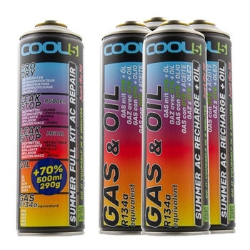 Zestaw czynnik do klimatyzacji 5 w 1 + 4x 2 w 1 do klimatyzacji Cool5 zamiennik R134a