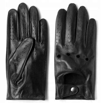 Rękawiczki męskie napoDrive skórzane do jazdy samochodem czarne