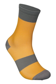 Skarpety młodzieżowe POC Youth Lure MTB rowerowe szaro pomarańczowe