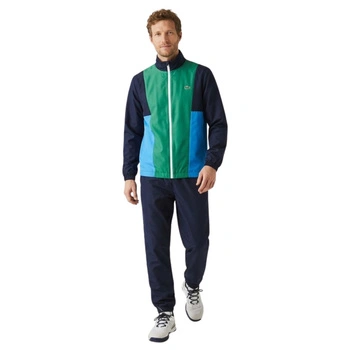 Kompletny męski dres Lacoste Sport spodnie+kurtka wielokolorowy r. XS