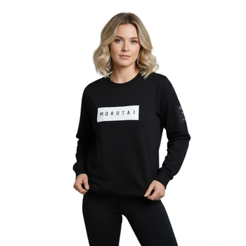 Bluza damska Morotai Naka Large Bloc Logo ciepła sportowa czarna klasyczna r. L