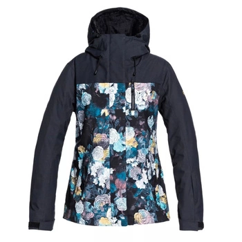 Kurtka damska Roxy Jetty 3IN1 narciarska snowboardowa czarna w kwiaty
