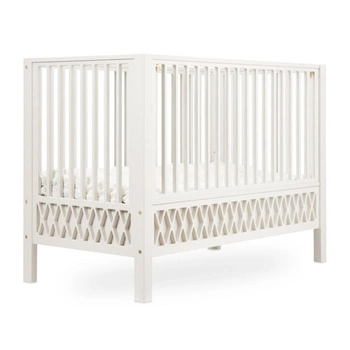 Piaskowe drewniane łóżeczko dziecięce Cam Cam Copenhagen 60x120 cm ecru