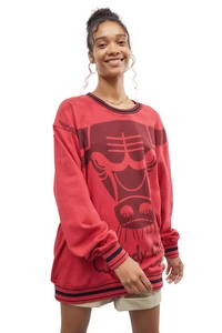 Bluza damska Mitchell & Ness NBA Chicago Bulls oversize czerowna