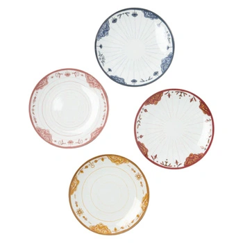 Zestaw 4 sztuk talerzy płaskich obiadowych Westwing Mystic porcelana