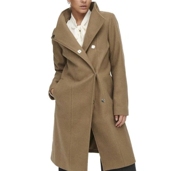 Płaszcz damska OnlValentina BFprzejściowy do kolan brązowy