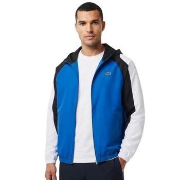 Kurtka męska Lacoste sportowa tenisowa z kapturem niebieska r. S