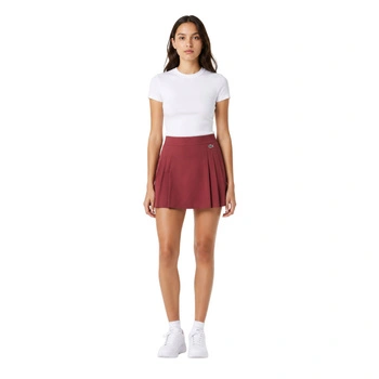 Spódnica damska Lacoste sportowa z podszytymi spodenkami tenisowa bordowa r. 38