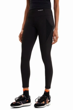Legginsy damskie Desigual Budapest czarne wysoki stan fitness