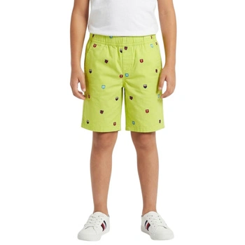 Spodenki chłopięce Tommy Hilfiger szorty neonowe zielone z logo