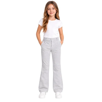 Spodnie dziewczęce Guess zamszowe dzwony flare szare r. 128