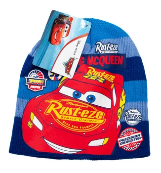 Czapka dla chłopca Disney McQueen jesienna zimowa niebieska