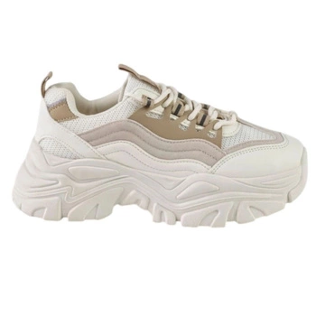 Buty damskie Musk Anna sneakersy białe na platformie