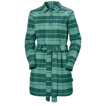 Sukienka damska Helly Hansen Organic Flannel zielona w kratę