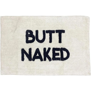 Mata łazienkowa Westwing Butt Naked bawełniana biały 50 x 80 cm