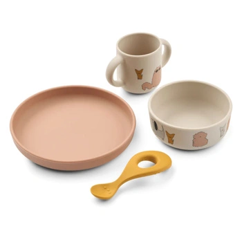 Zestaw naczyń 4 elementy dla dzieci Liewood Vivi Printed Tableware