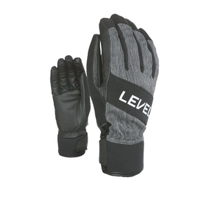 Rękawice męskie Level Spitfire Jeans snowboardowe czarno szare